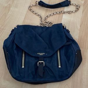 Olivia Harris crossbody blue leather bag